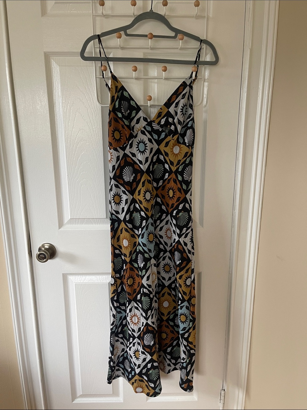 Lisa Says Gah Multicolor Floral Slip Dress (Black, Mustard, White, Sage)